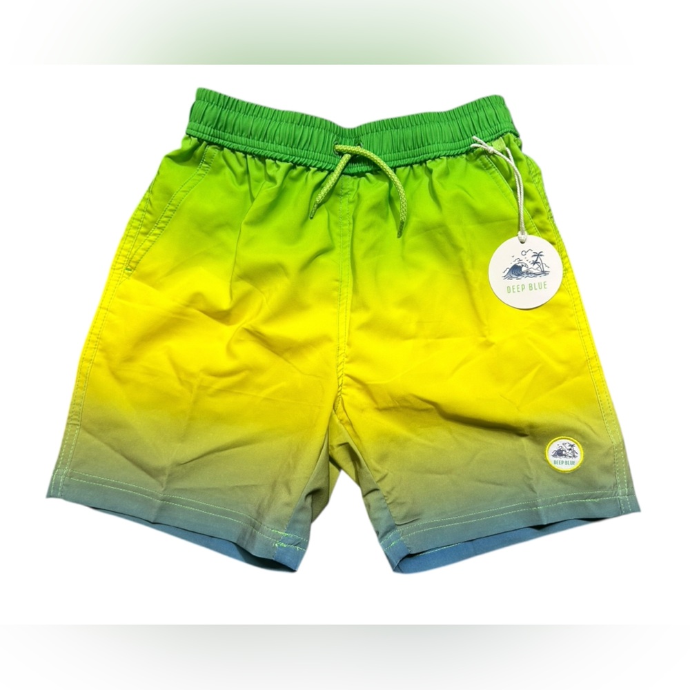 DEEP BLUE boys 10/12 youth swimming shorts trunks NWT